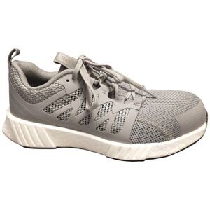 Reebok Fusion Flexweave Work Shoes Womens Size 7 Grey Mesh Composite Toe Lace Up